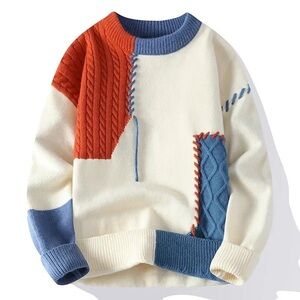 Colorblock Crewneck Sweater
